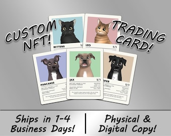 Custom NFT Trading Card - Physical and Digital Copy - Personalizable Non-Fungible Token Print