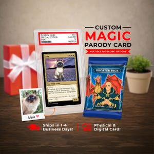Custom MTG Style Magic Card - Choose Holographic, Photo Style, and Your Favorite Template - Quick Processing Time!