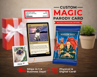 Custom MTG Style Magic Card - Choose Holographic, Photo Style, and Your Favorite Template - Quick Processing Time!