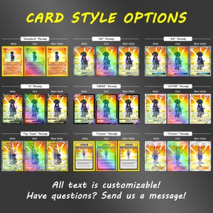 Custom Pokemon Card Parody - Personalized Holo Trading Card - Choose ...