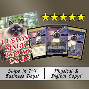 Custom MTG Style Magic Card - Choose Holographic, Photo Style, and Your Favorite Template - Quick Processing Time!