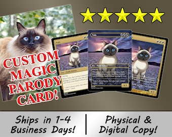 Custom MTG Style Magic Card - Choose Holographic, Photo Style, and Your Favorite Template - Quick Processing Time!