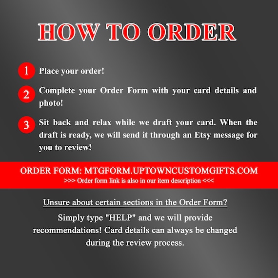Custom MTG Style Magic Card - Choose Holographic, Photo Style, and Your  Favorite Template - Quick Processing Time! - Etsy