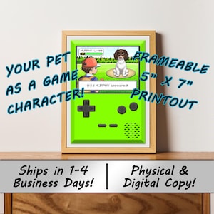 Conception de jeu vidéo personnalisée — Illustration encadrée de 5 x 7 pouces — Cartes à collectionner géantes
