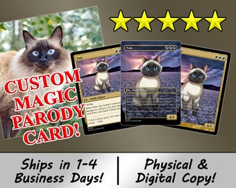 Custom MTG Style Magic Card - Choose Holographic, Photo Style, and Your Favorite Template - Quick Processing Time!