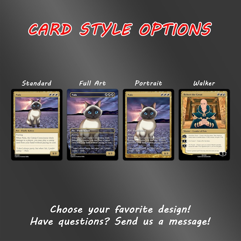 Custom MTG Style Magic Card - Choose Holographic, Photo Style, and Your Favorite Template - Quick Processing Time! image 9