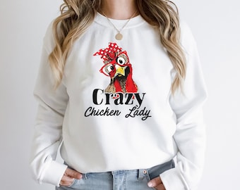 Rolig sarkastisk t-shirt | Galen kycklingdam | Hönshus-t-shirt | Kycklingälskare | Kycklingmamma | Kycklingpresenter | Kycklingbonde-t-shirt