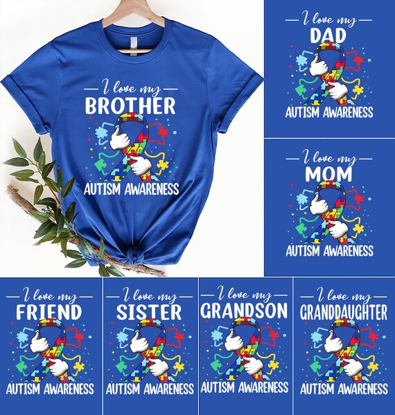 I Love My Brother Autism Awareness T-Shirt I Love My Brother Autism Awareness T-Shirt