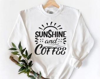 Sunshine & Coffee Trendy Shirt, Womens Tshirt, Women Trendy, Aesthetic Clothes, Coffee Tshirt, Gift For Her, Boho Summer Shirt, Spring Tee