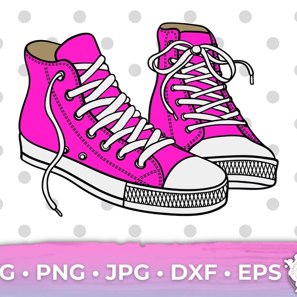 Chuck Taylor High Top Sneaker SVG Chucks PNG Converse SVG