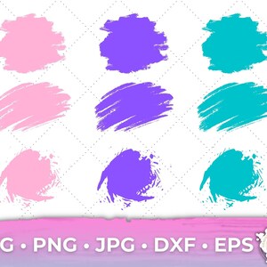 Pinceau Paint Stroke Blotch SVG Sublimation Cricut Silhouette Digital Télécharger