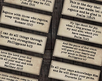 Christian Faith Printable Bible Verses for Junk Journal, Devotional, Scrapbooks, Paper Crafts