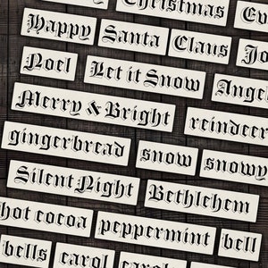 Vintage Christmas Printable Words for Junk Journals, Scrapbooks, Paper Crafts