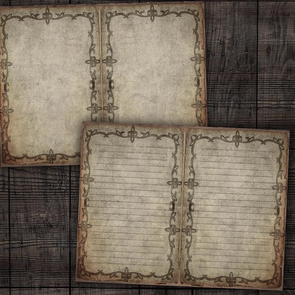 Medieval Lined Journal Etsy