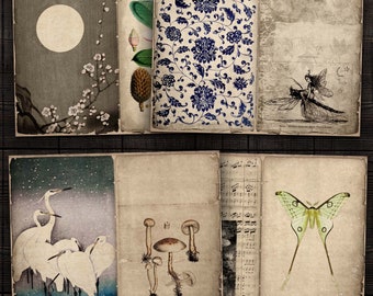 Fairy Tale Junk Journal Pages: Night Fae Printable Kit (Digital Download)