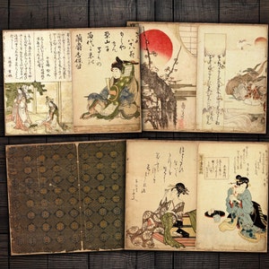 Junk Journal Printable Japanese Pages, Vintage Japan Ephemera for Journals, Scrapbooks, Paper Crafts