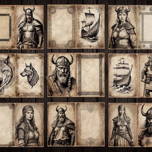 Vikings Digital Junk Journal Kit, Fantasy Viking Printable Bundle ...