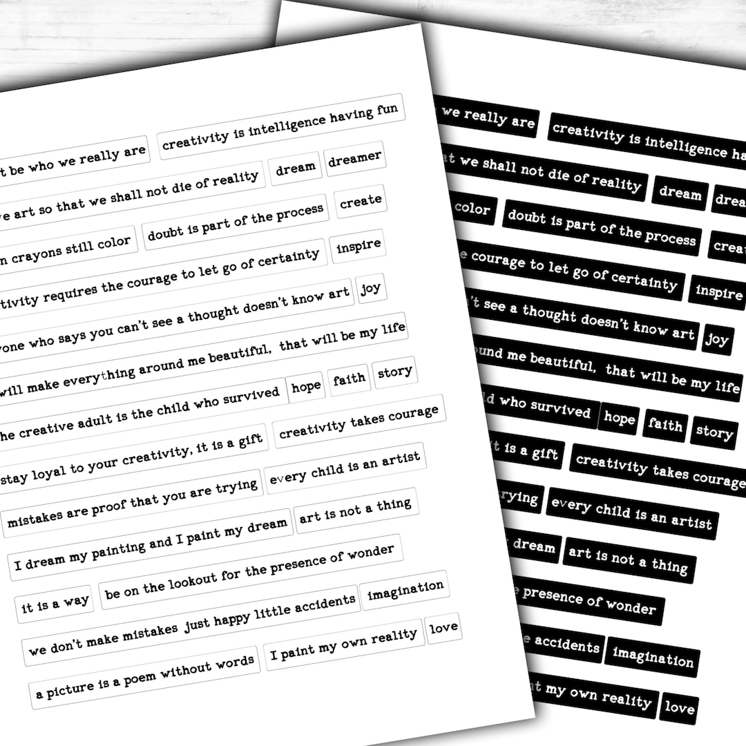 Printable Creative Artist Quotes for Art Journals, Junk Journal ...