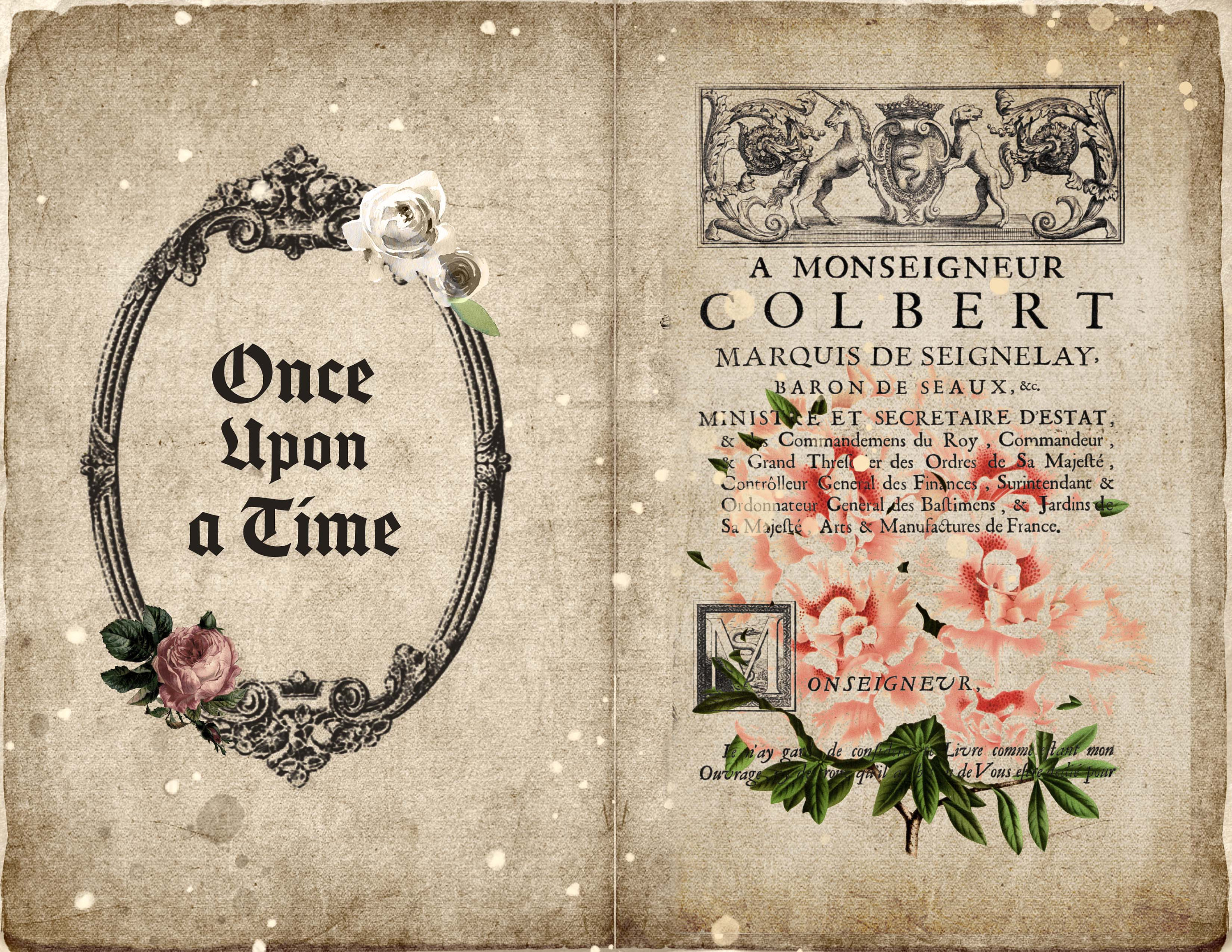 Digital Fairy Tale Medieval Kit, Printable Pages for Junk