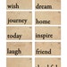 Vintage Positive Words Printable Flash Cards Sheet for Junk Journals ...