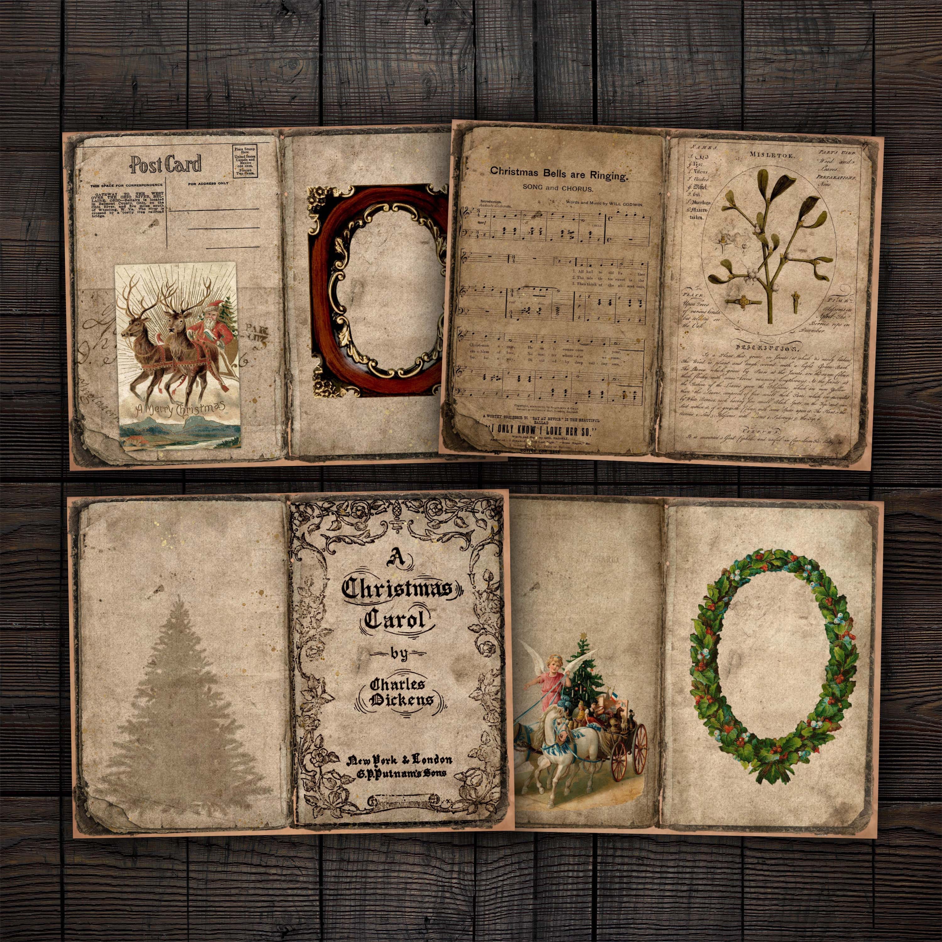 Paper Christmas Shopping Digital Printable Junk Journal Kit Paper ...