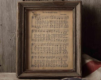 Star Spangled Banner, Antique Sheet Music Art Print, July 4th, Digital download