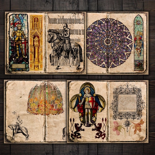Vintage Medieval Junk Journal Pages Printable Middle Ages - Etsy