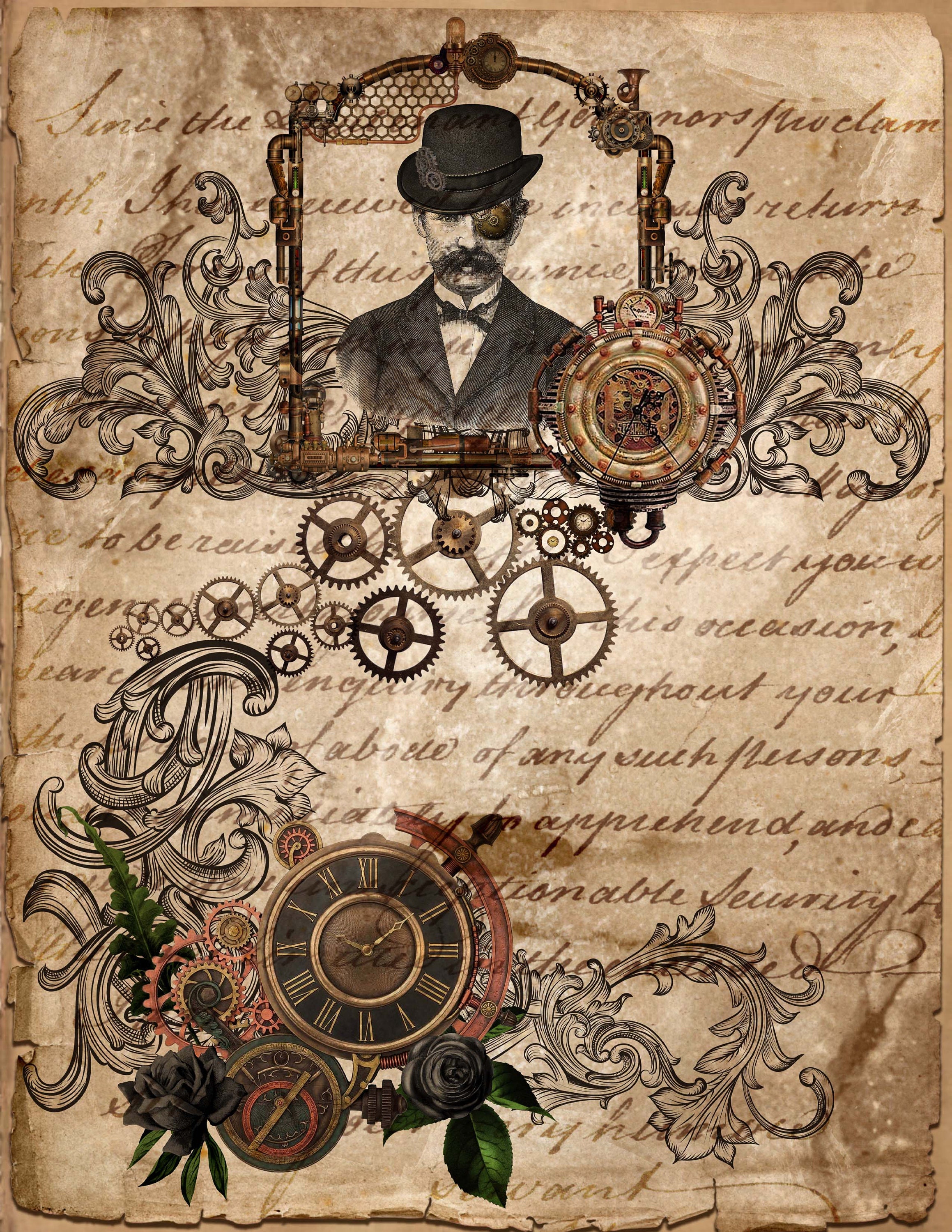 Printable Vintage Steampunk Junk Journal Pages - Etsy