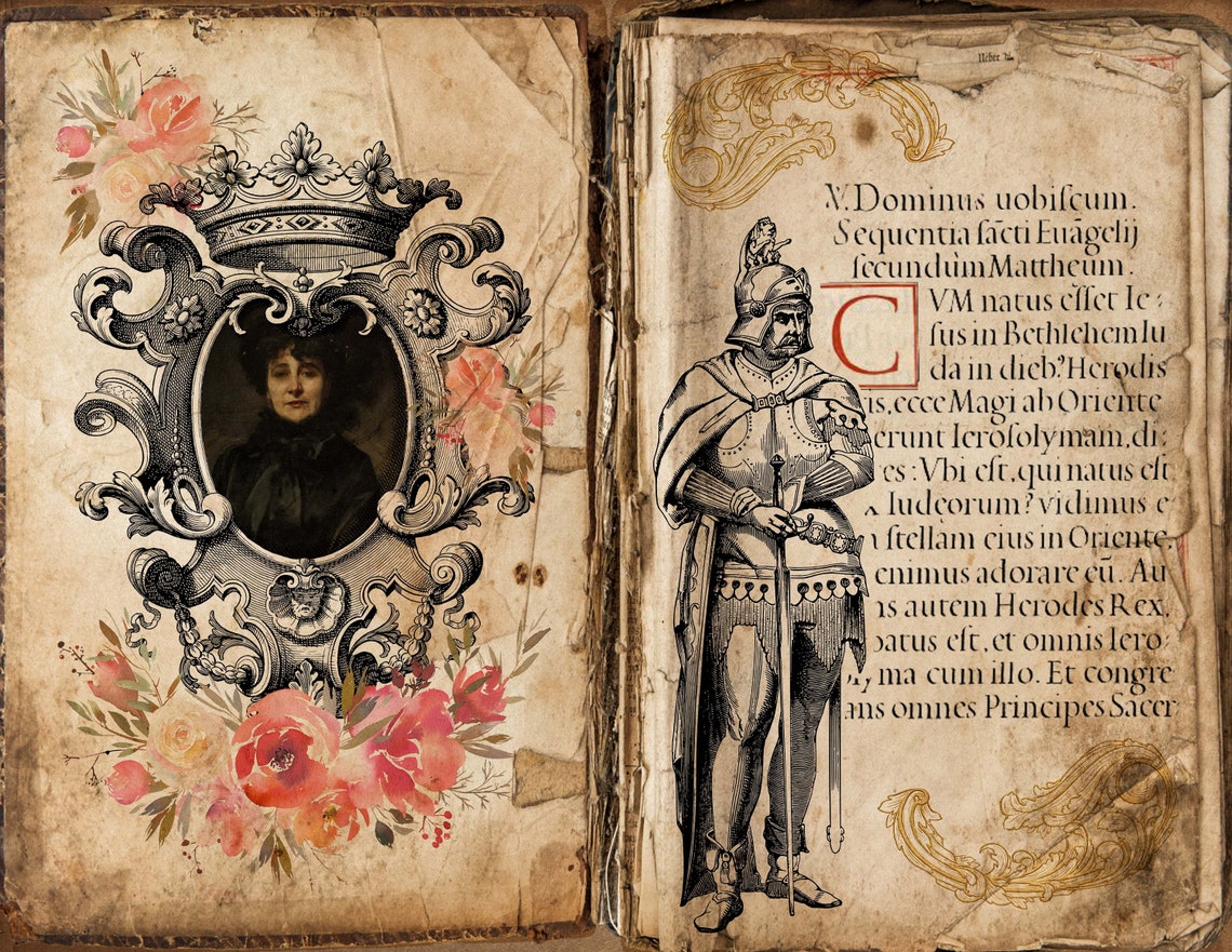 Vintage Medieval Junk Journal Pages Printable Middle Ages - Etsy