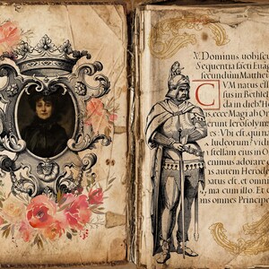 Vintage Medieval Junk Journal Pages, Printable Middle Ages Ephemera for ...