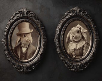 Bunny Rabbit Sepia Photographs Digital Prints for Easter Decor, Crafts, Digital download