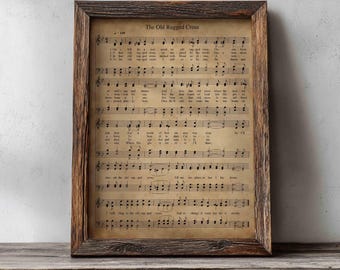 The Old Rugged Cross Hymn Printable: Vintage Christian Sheet Music (Digital Download)