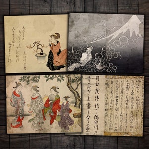 Vintage Japanese Ephemera: Junk Journal Pages (Digital Download)