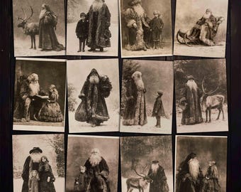 Antique Santa Claus Photographs for Vintage Christmas Collage Crafts, Junk Journals (Digital Download)