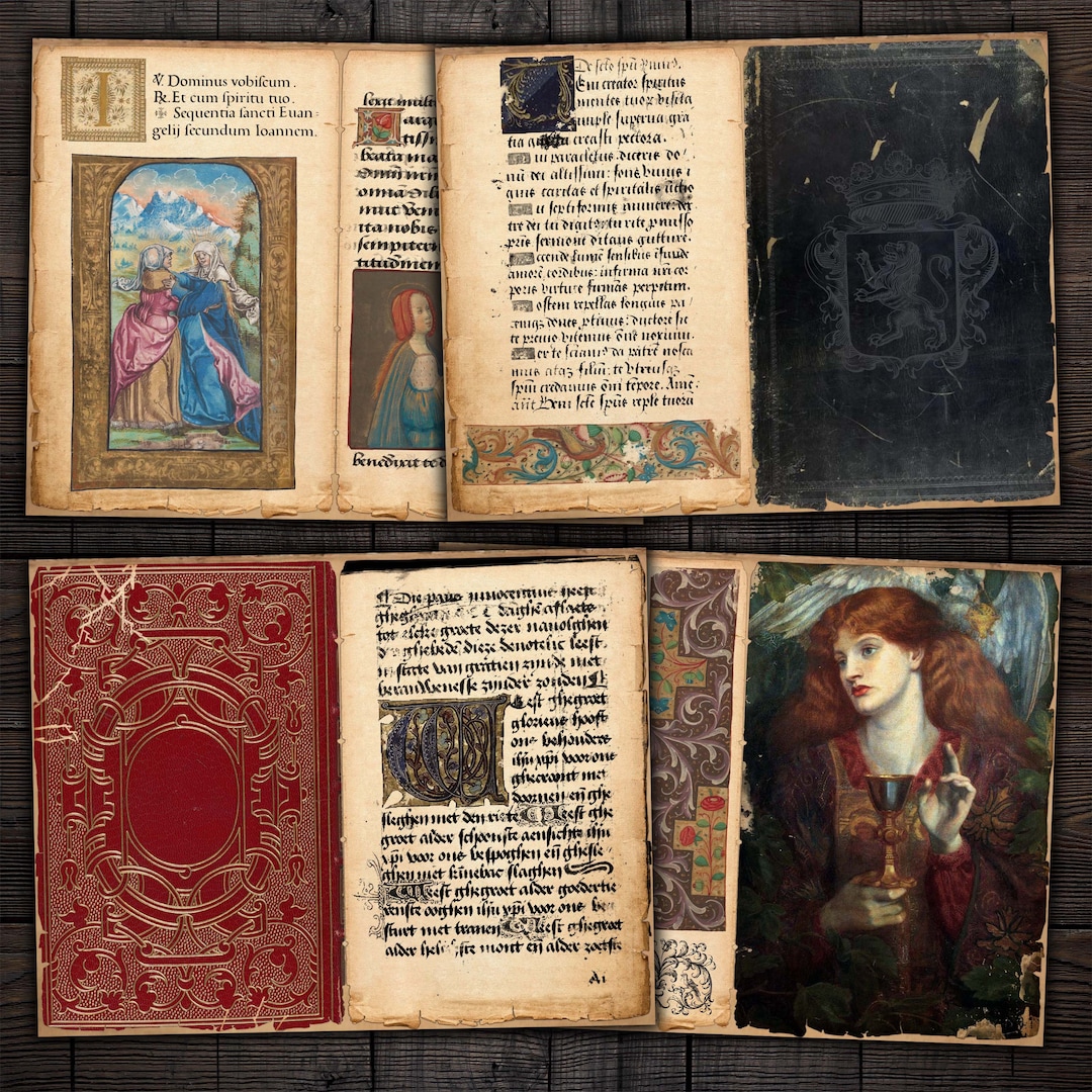 Vintage Medieval Fairy Tale Junk Journal Pages, Printable Middle Ages ...