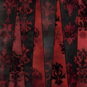 Rot und Schwarz Gothic Hintergrund Digitale Papiere, druckbares Vampirpapier für Junk Journals, Mixed Media Collage, Basteln