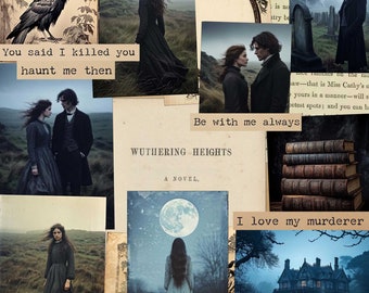 Wuthering Heights Collage Kit: Reading Journal Ephemera (Digital Download)