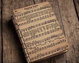 Partituras de música gospel, páginas de himnos cristianos antiguos para álbumes de recortes, manualidades vintage, descarga digital.