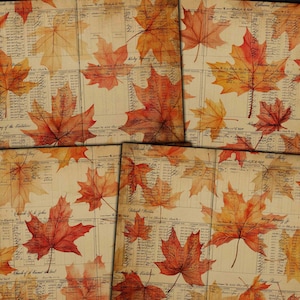 Autumn Leaf Ephemera: Vintage Printable Fall Leaves (Digital Download