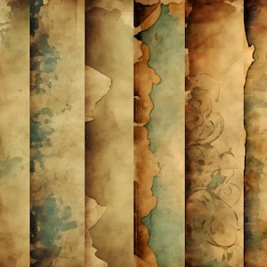 Old Grunge Printable Paper 12x12 inch, Digital Vintage Background Textures for Scrapbook, Junk Journals, Crafts, Instant download
