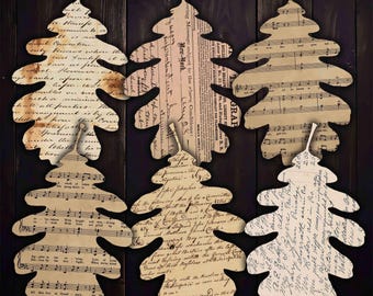 Hojas de otoño antiguas, decoración y manualidades otoñales imprimibles para hacer tú mismo, descarga digital