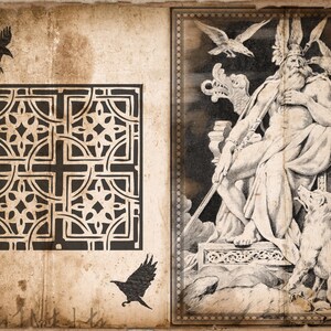 Norse Viking Printable Pages, Nordic Mythology Kit for Junk Journals ...