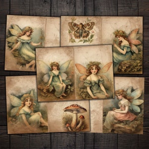 Grunge Fairy Junk Journal Kit, Printable Vintage Fairies Journal Pages ...