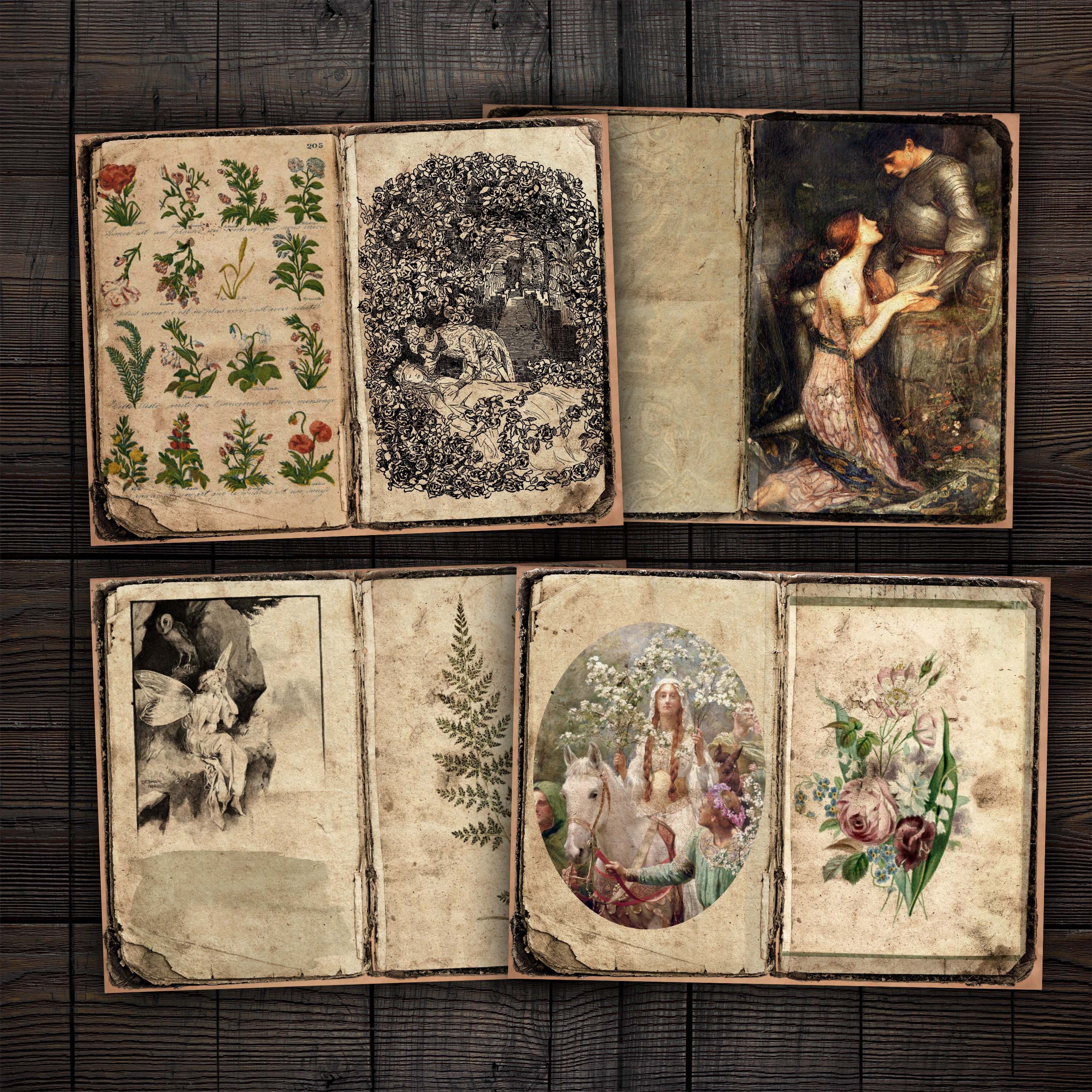 Medieval Fairy Tale Junk Journal Pages Printable Middle Ages | Etsy