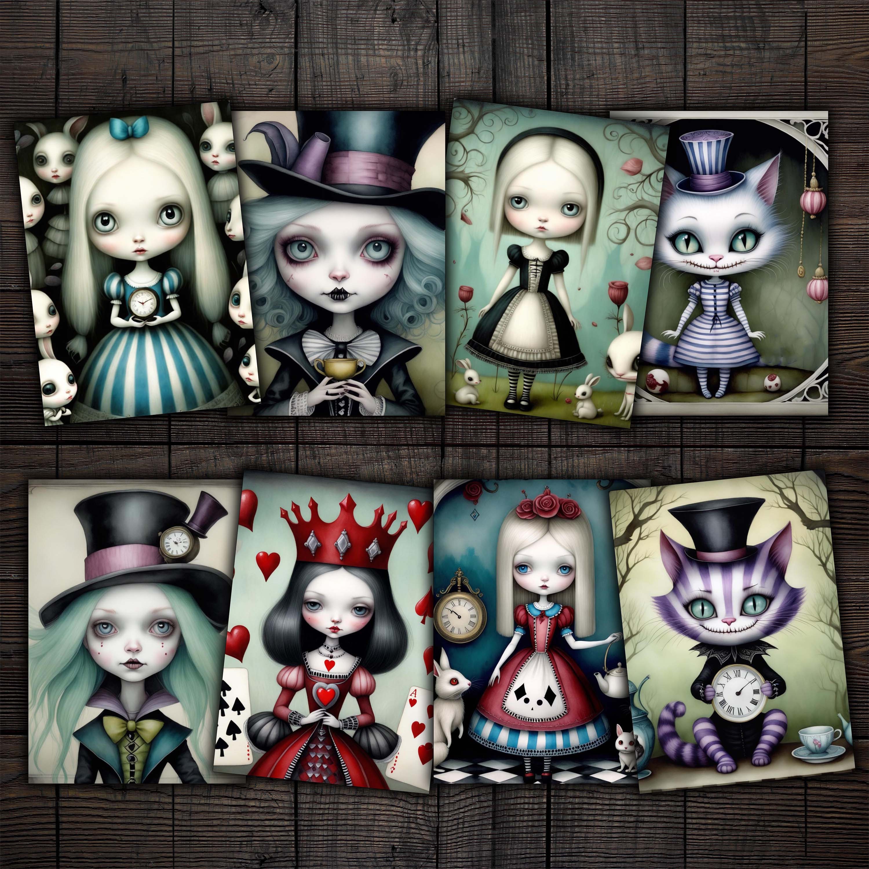 Haunted Alice in Wonderland with Demons Art Board Print for Sale
