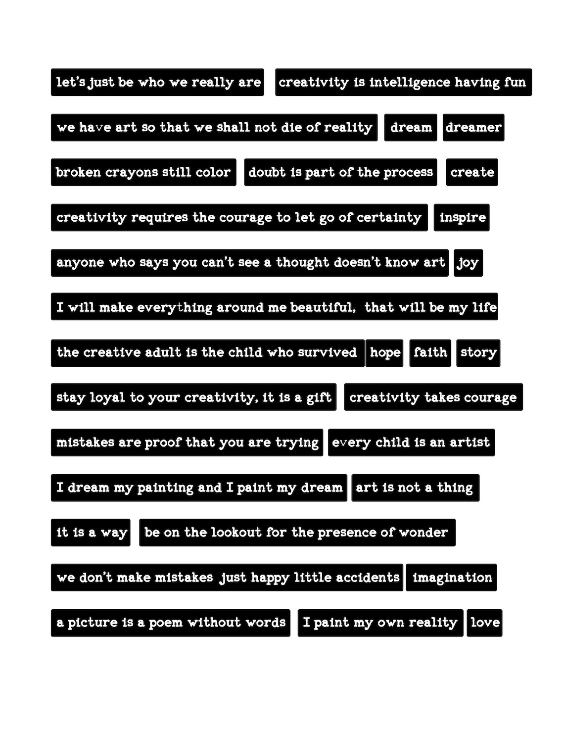 Printable Creative Artist Quotes for Art Journals Junk | Etsy