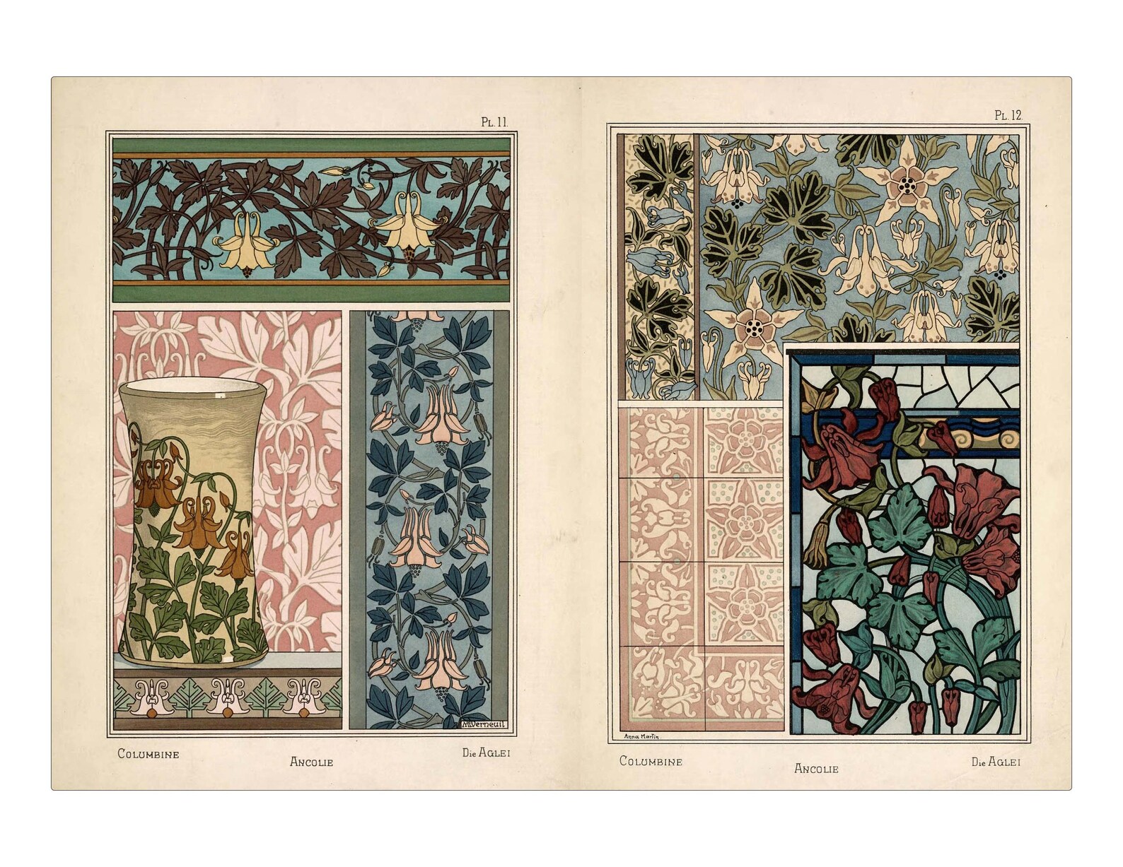 Art Nouveau Junk Journal Pages Printable Ephemera for Etsy