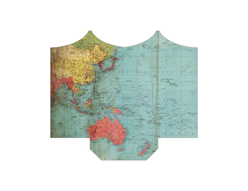 Printable Antique Map Pockets for Junk Journals Scrapbooks Etsy