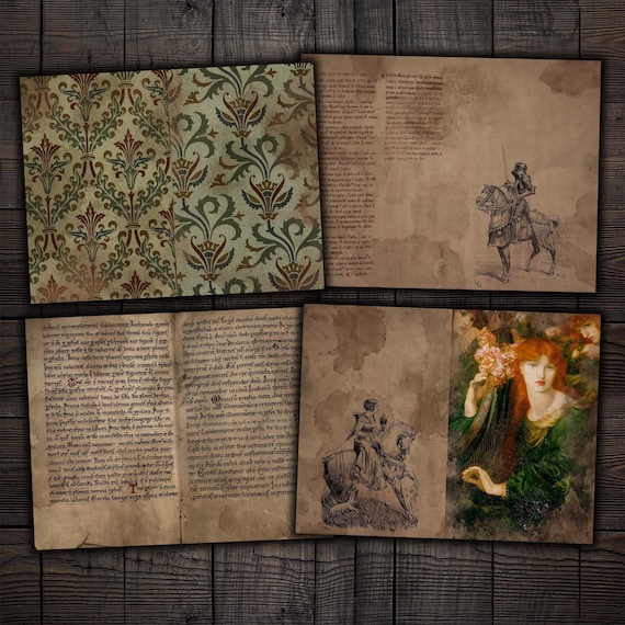 Medieval Fantasy Junk Journal Pages Printable Middle Ages - Etsy