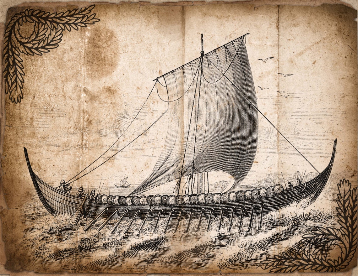 Norse Vikings Printable Pages Nordic Mythology Kit for Junk - Etsy